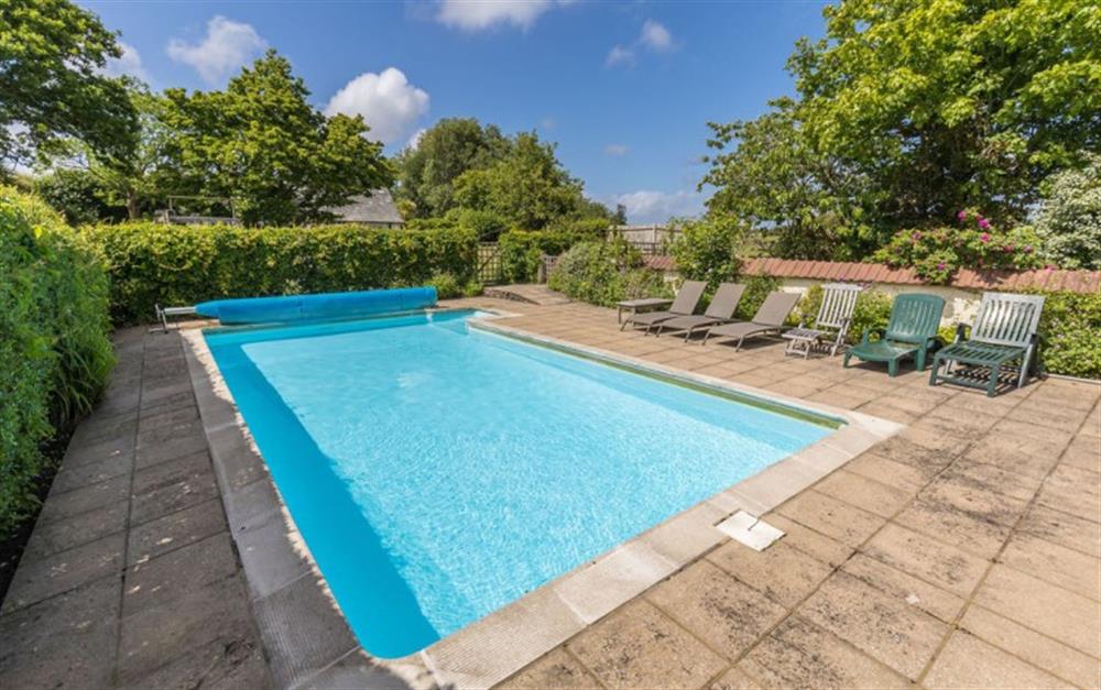 The swimming pool at Old Farm Cottage in Pilley