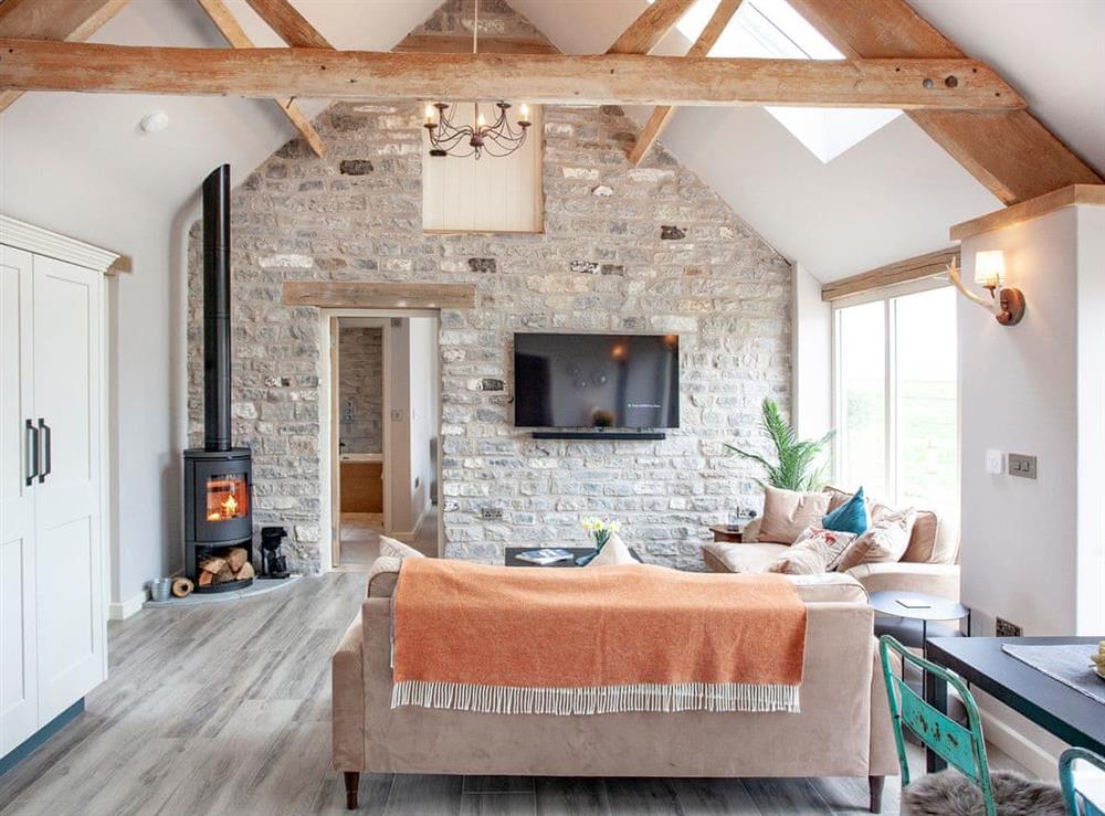 Living area at Old Farm in Southwood, near Glastonbury, Somerset