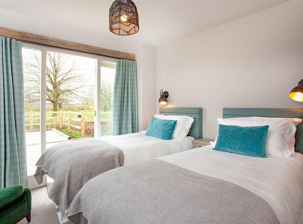 Twin bedroom at Old Farm in Southwood, near Glastonbury, Somerset