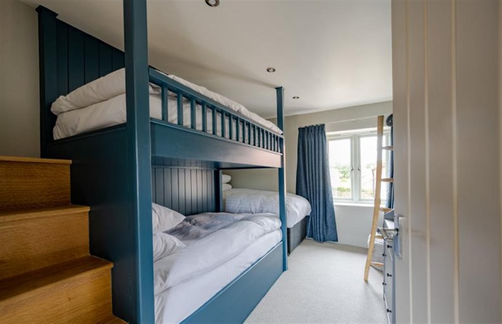 First floor: Beautifully crafted bunk bedroom and third single bed at Old Farm, Thornham near Hunstanton
