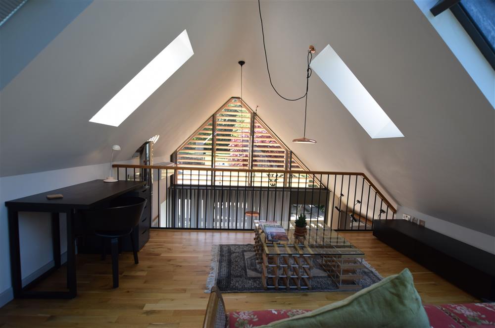 Mezzanine with sofa and coffee table