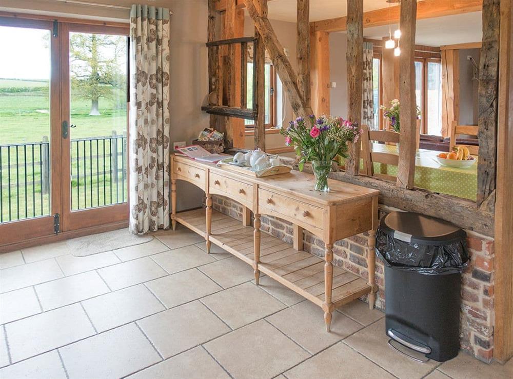 French doors in kitchen area at Henrys Barn, 