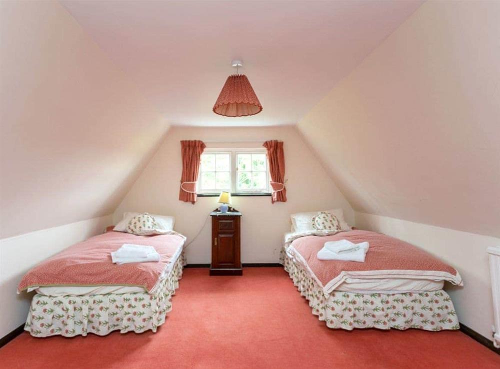 Twin bedroom at Old High Hall in Wickhambrook, Nr Newmarket, Suffolk., Great Britain