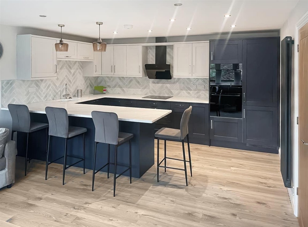 Open plan living space at Old Jail View in Holmfirth, West Yorkshire