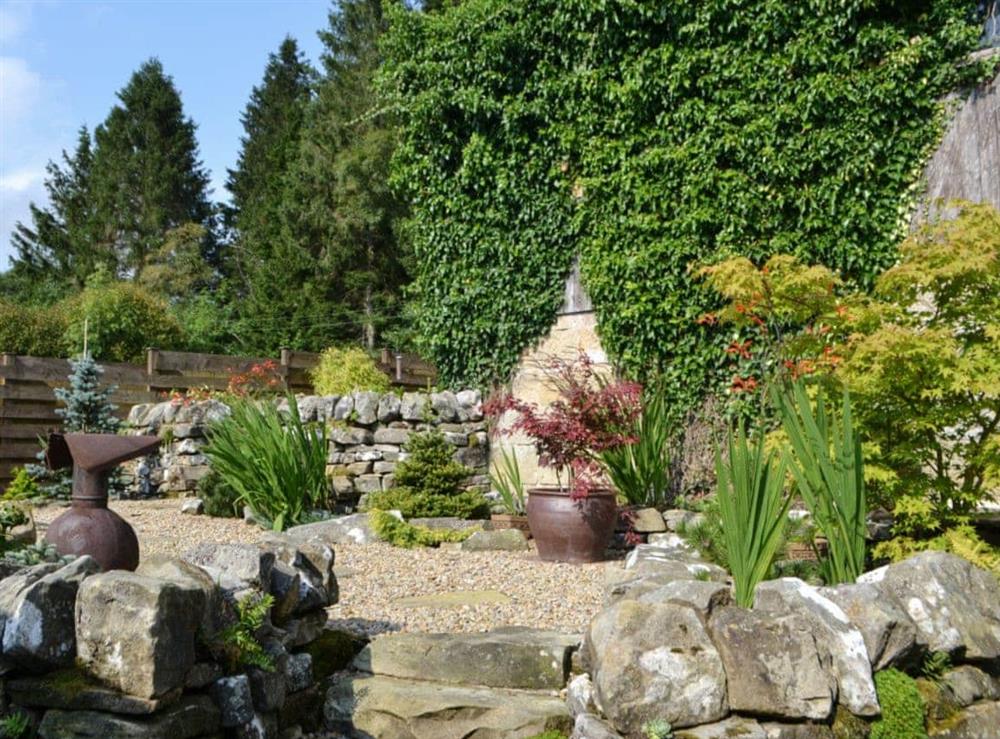 Garden area at Old Kielder Castle Cottage in Kielder, near Bellingham, Northumberland