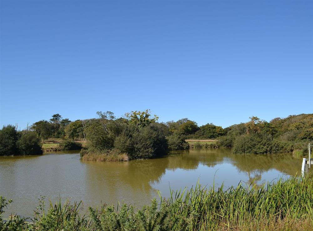One of the fishing lakes in the grounds available to guests