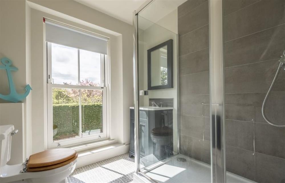 Shower room with walk-in shower at Old Mill House, Brancaster near Kings Lynn