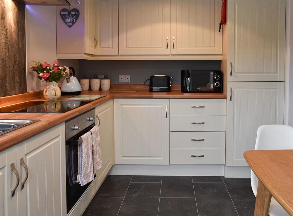 Kitchen at Old Orchard Cottage in Trethurgy, near St Austell, Cornwall