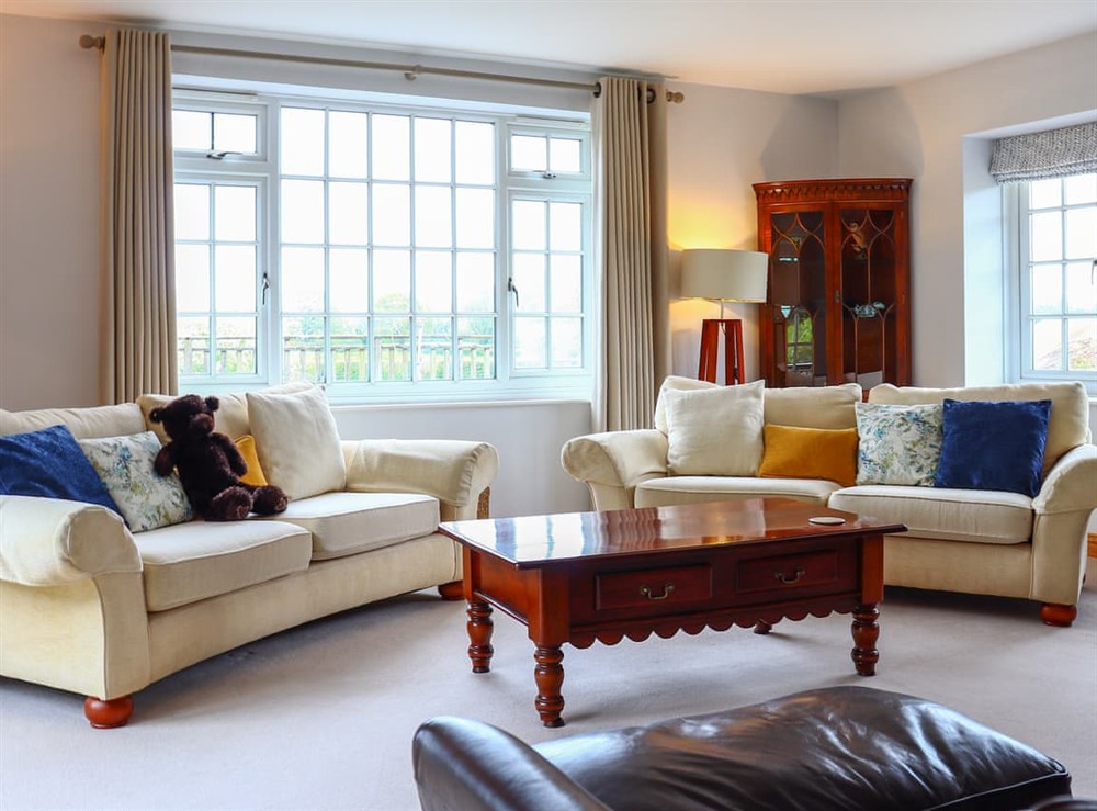 Living area at Old Orchard House in Ipplepen, near Newton Abbott, Devon