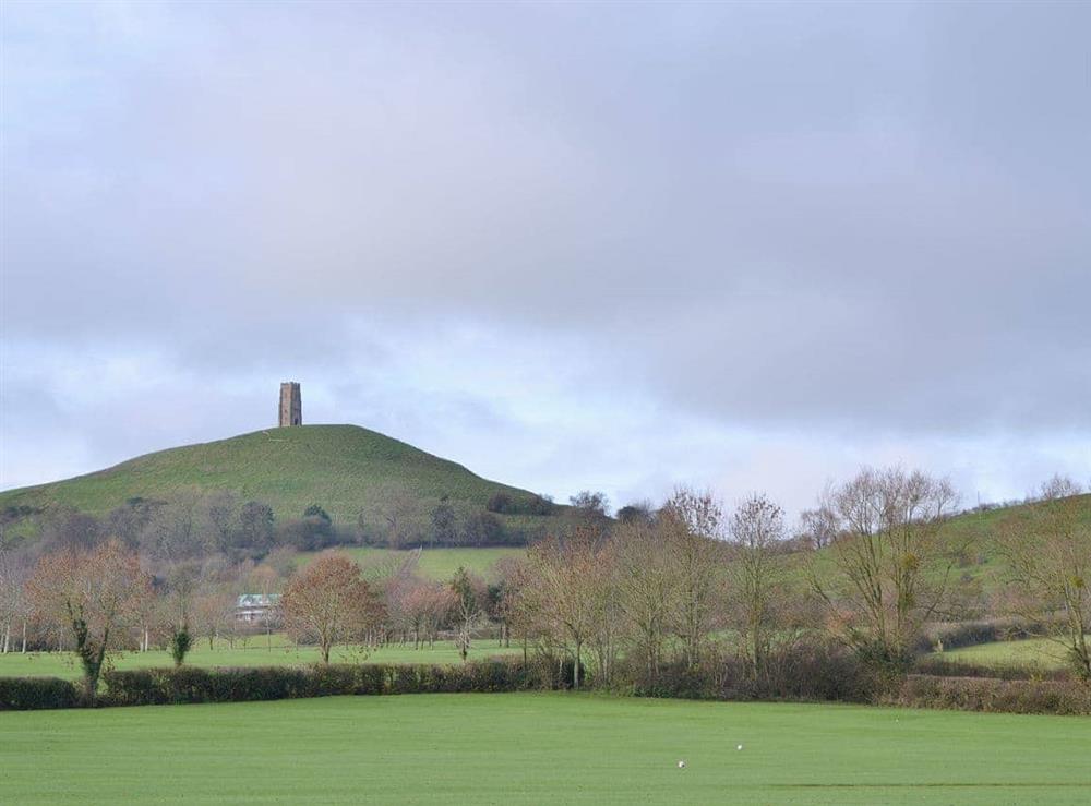 Glastonbury Tor at Old Orchard in Wookey, near Wells, Somerset