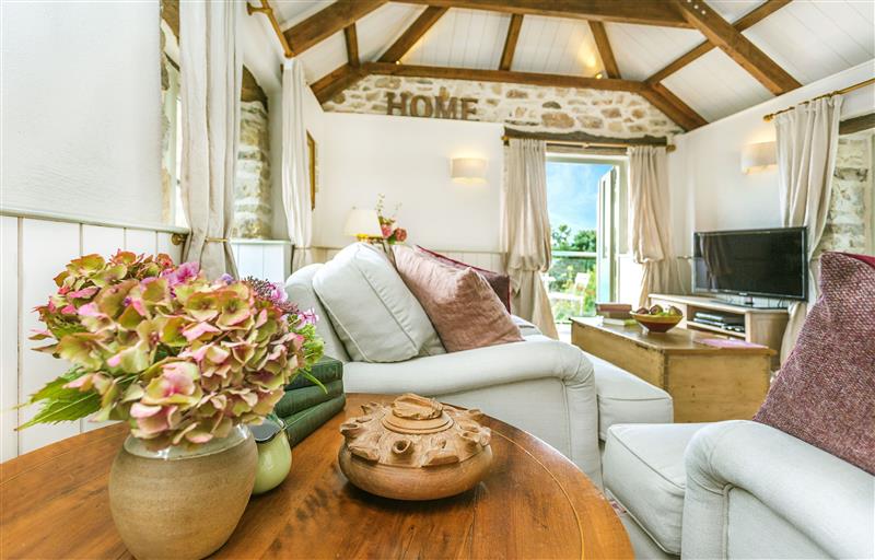 Relax in the living area at Old Pear Tree Barn, Cornwall