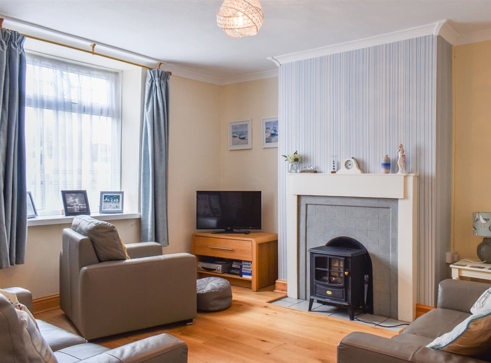 Living area at Old Port Cottage in Port Mulgrave, near Whitby, North Yorkshire