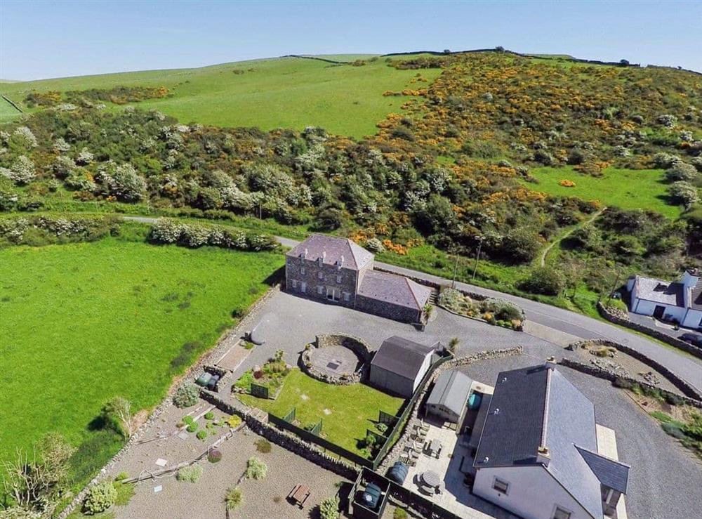 Aerial view at Old Port Store in Stairhaven, near Newton Stewart, Wigtownshire