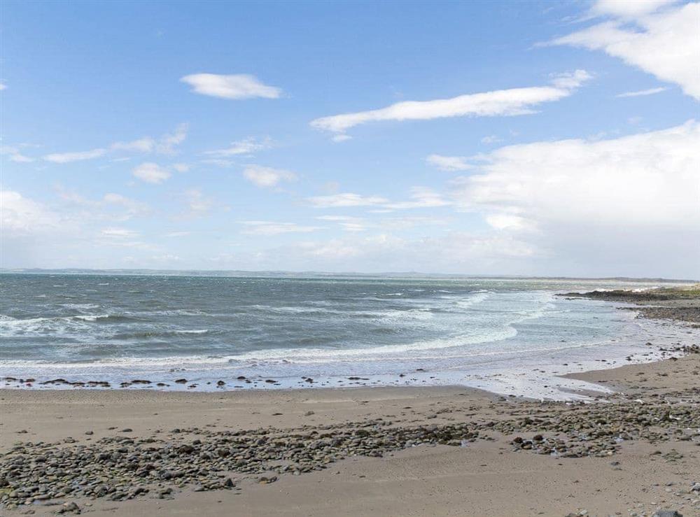 The beach at Luce Bay at Old Port Store in Stairhaven, near Newton Stewart, Wigtownshire