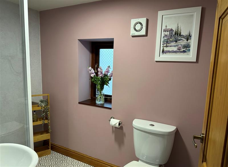 This is the bathroom at Old Post Office Barn, Upper Hulme near Leek
