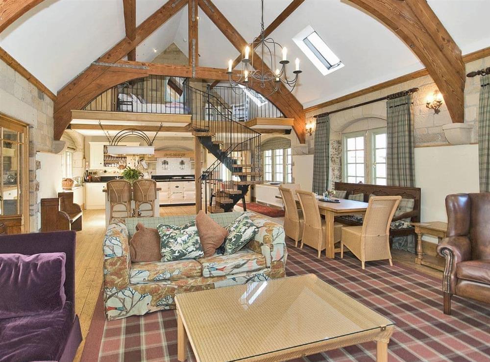 Tastefully furnished large open plan living space at Old Reading Room in Thimbleby, near Osmotherley, N. Yorks. , North Yorkshire