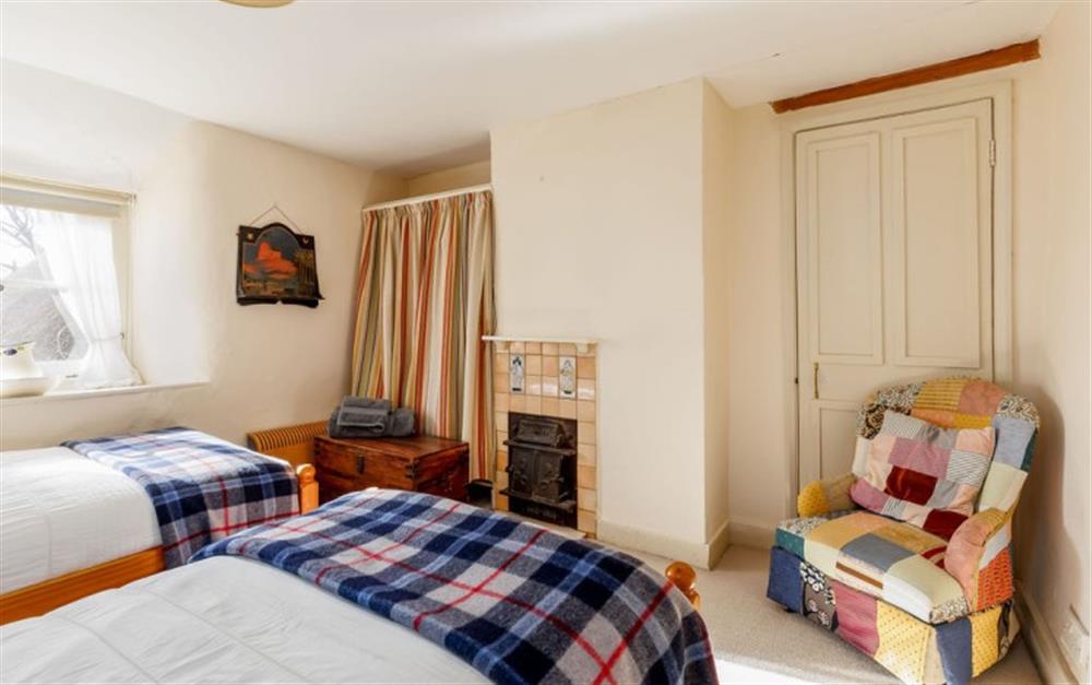 One of the bedrooms at Old School Cottage in Highcliffe