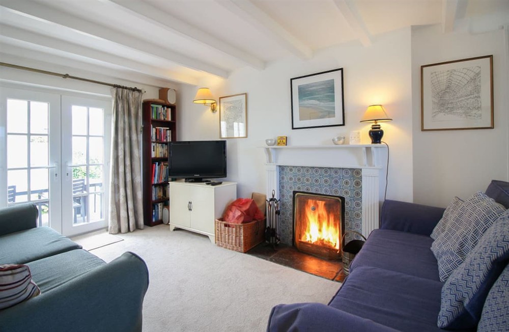 Living area at Old School House in Gerrans near Portscatho, Cornwall