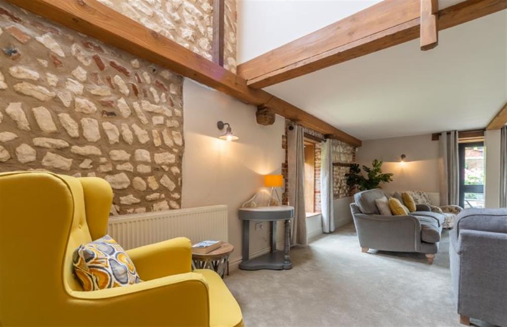 Ground floor: Double height area in the sitting room at Old Smithy, Titchwell near Kings Lynn