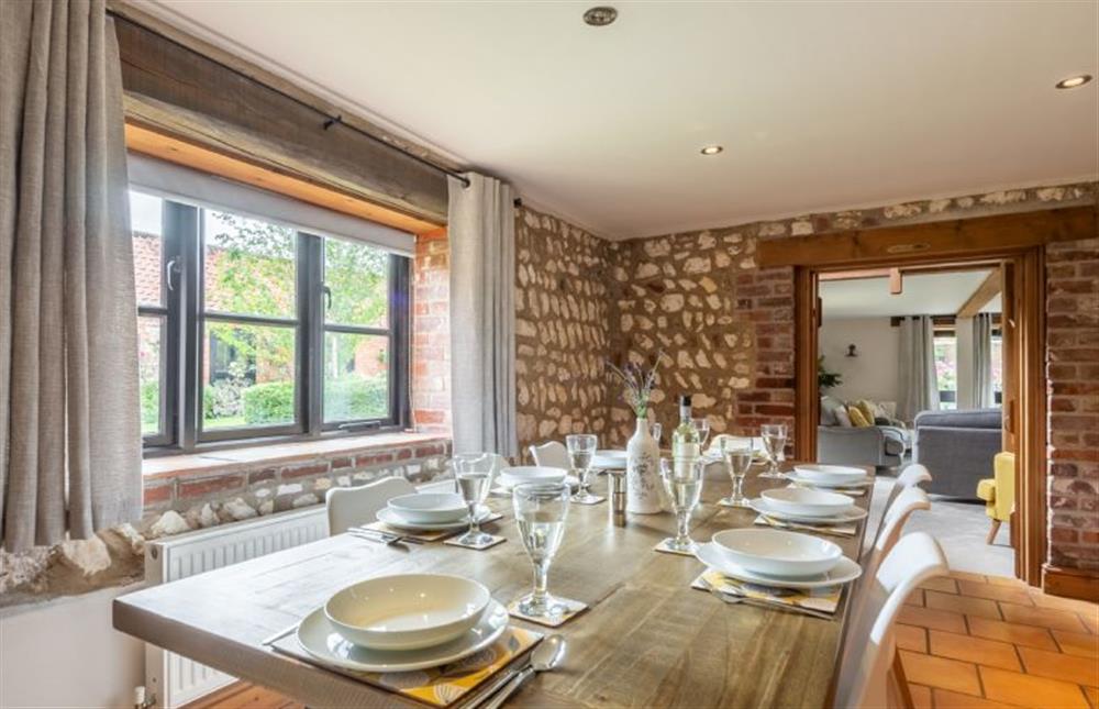 Ground floor: Set for supper at Old Smithy, Titchwell near Kings Lynn