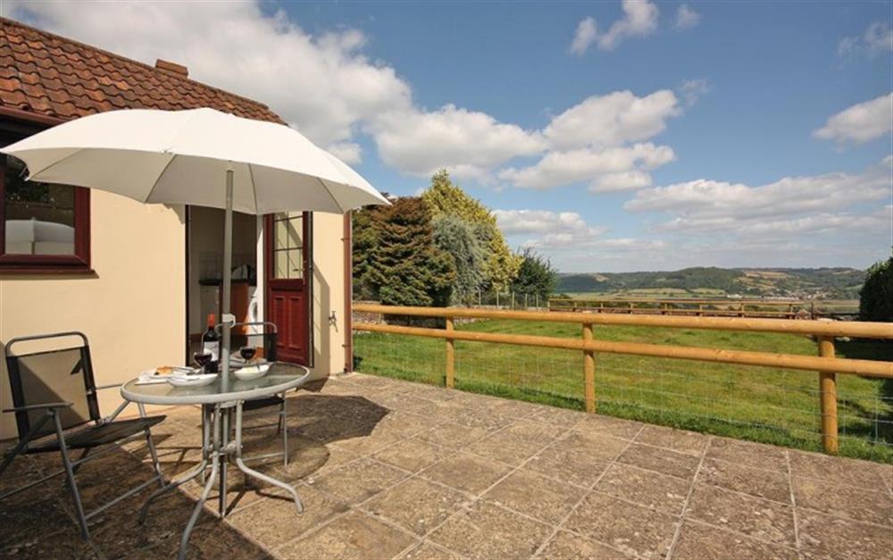 Al fresco dining anytime of the day at Old Stable Cottage in Seaton