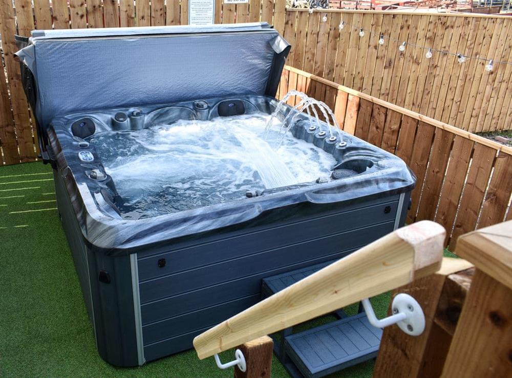 Hot tub at Old Stables Cottage in Escomb, near Bishop Auckland, Durham