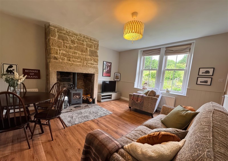 The living room at Old Station Cottage, Kielder