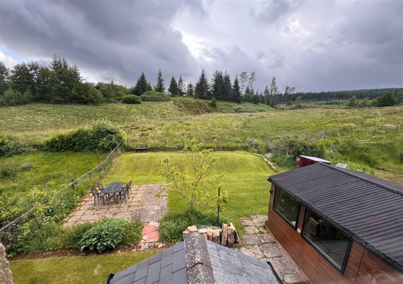 This is the garden at Old Station Cottage, Kielder