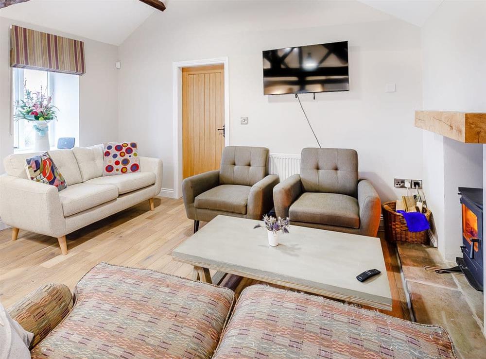 Living area at Old Tannery in Thurstonland, near Holmfirth, West Yorkshire