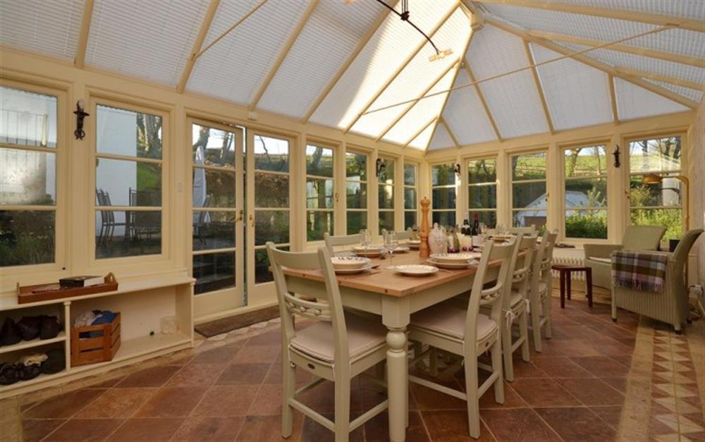 The glorious conservatory with access to outside seating