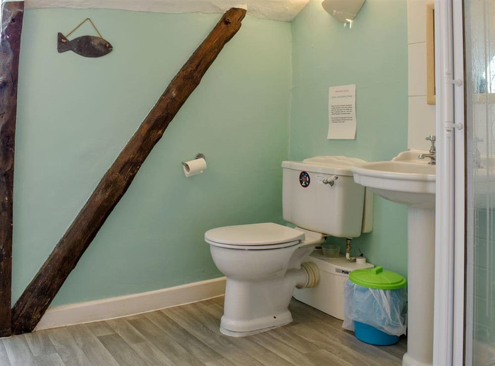 Bathroom at Old Town Cottage in Sidmouth, Devon