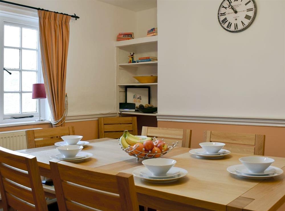 Dining room at Old Town Cottage in Sidmouth, Devon