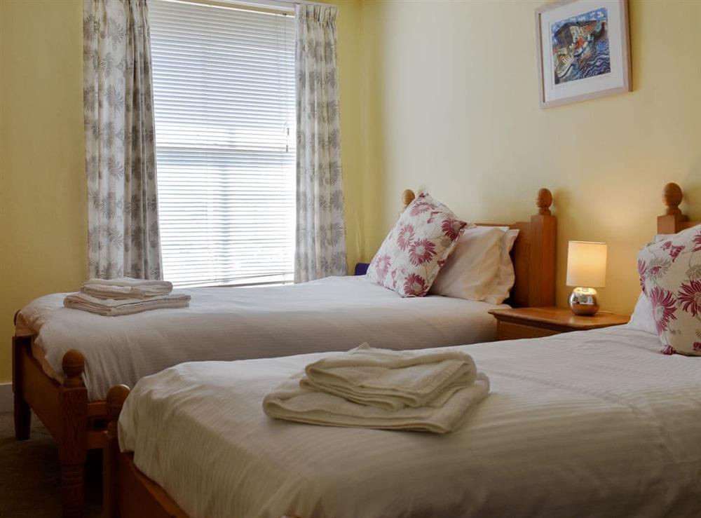 Twin bedroom at Old Town Cottage in Sidmouth, Devon
