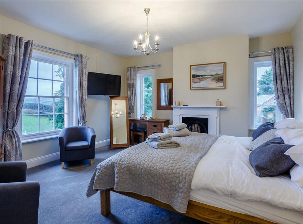 Double bedroom at Old Upper Gwestydd in Newtown, Powy, Powys