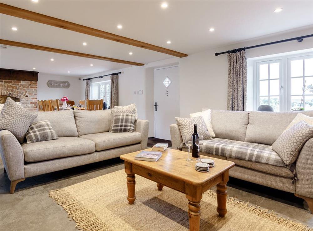 Living area at Olde Oak Cottage in Zeals, near Mere, Wiltshire