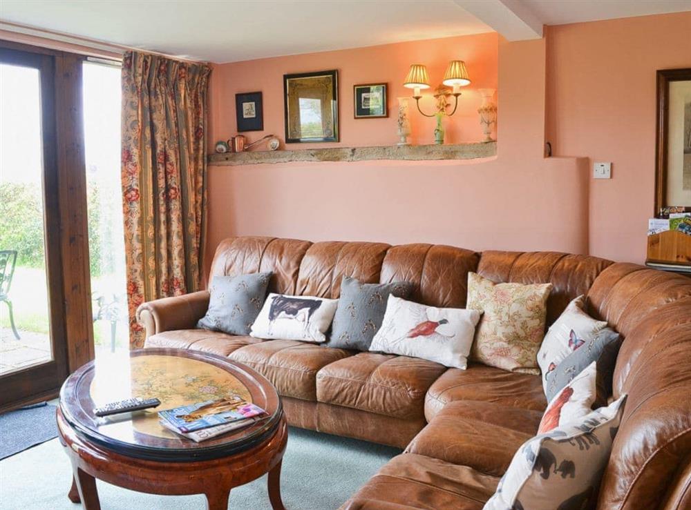 Living room at Oldfield in Bishopstrow, Warminster, Wiltshire