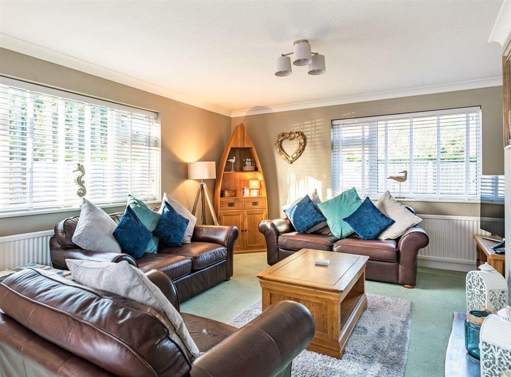 Living room at Oldfield in Thornham, Norfolk