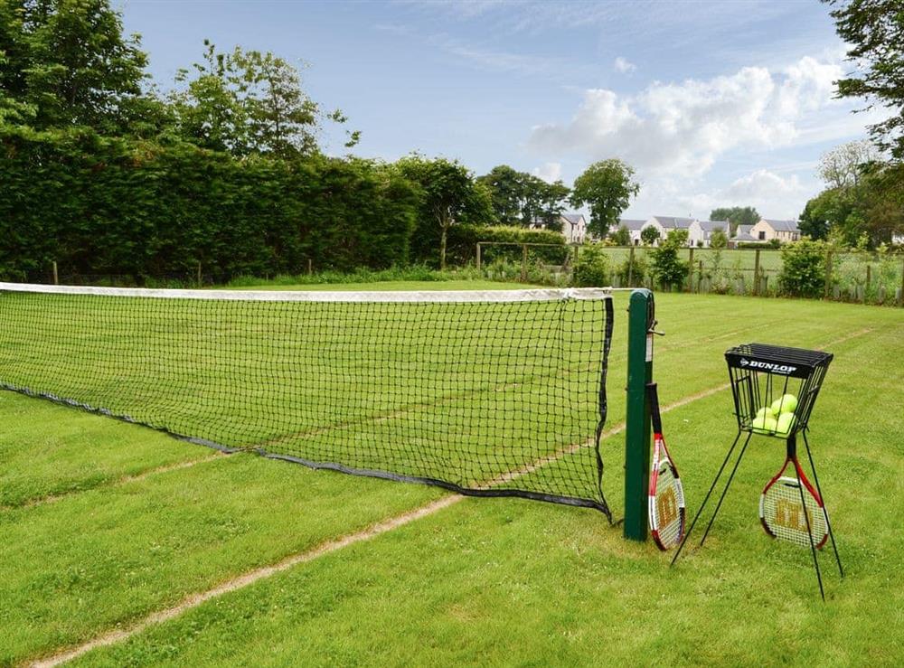 Grass tennis court (photo 3) at Oldfield in Westruther, near Lauder., The Scottish Borders