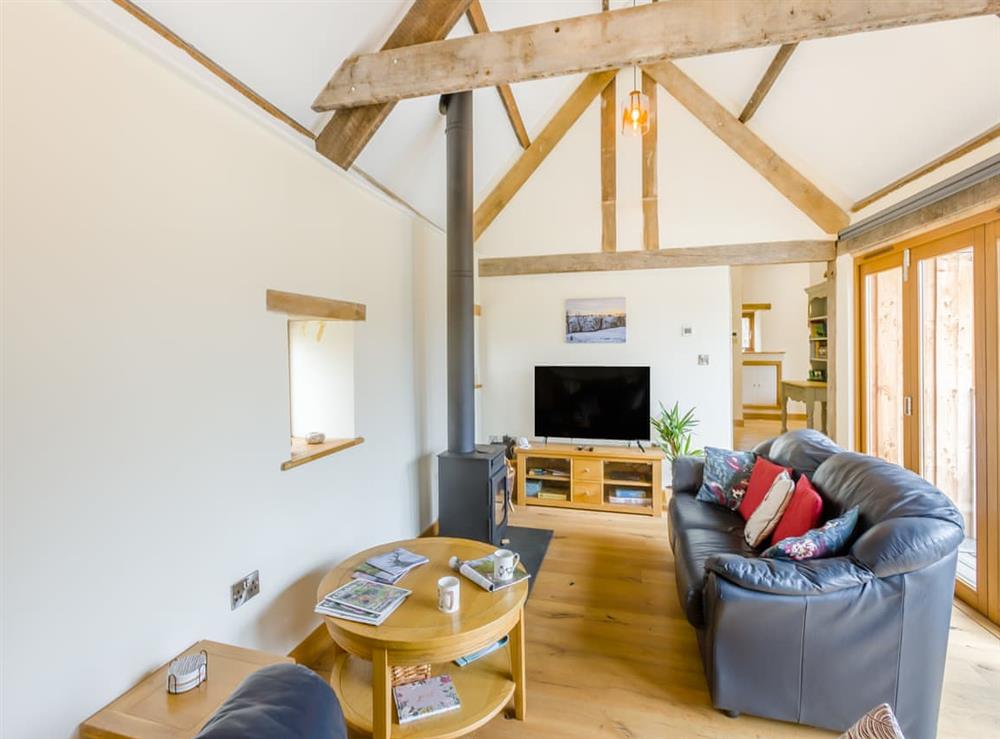 Living area at Olive Barn in Rackenford, near Tiverton, Devon