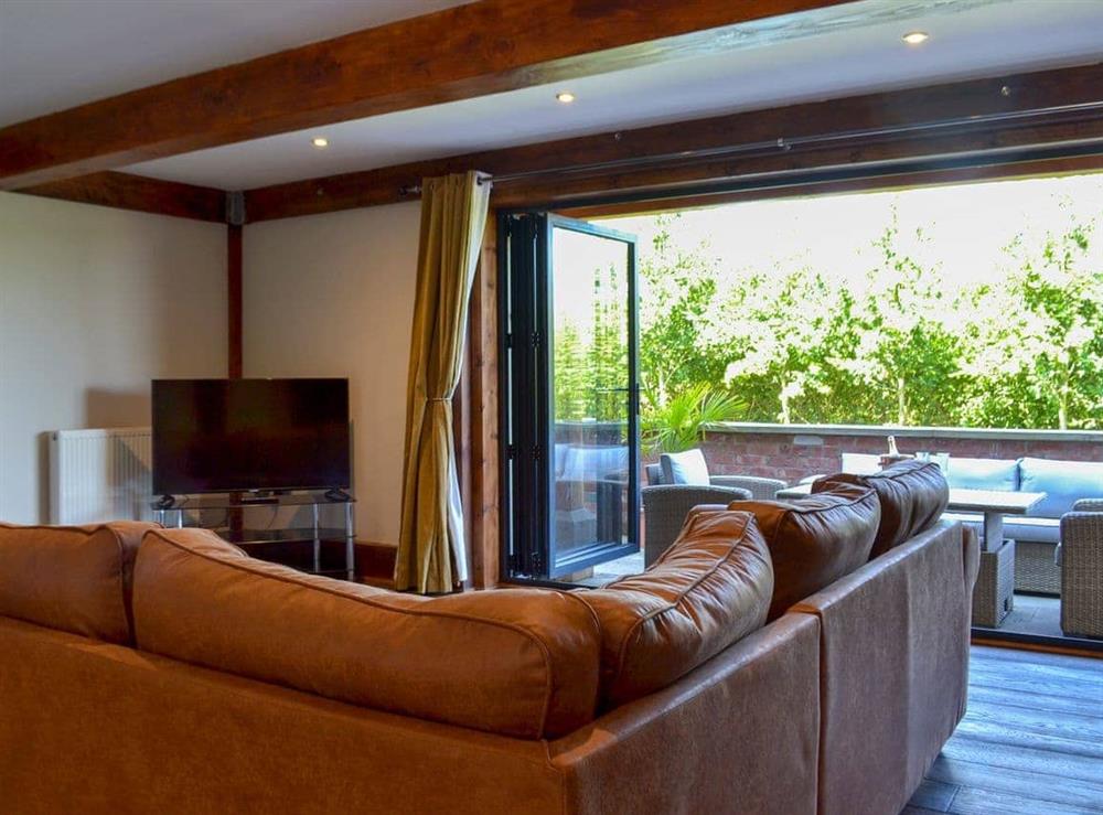 Living area at Olive Lodge in Melbourne, near Derby, Derbyshire