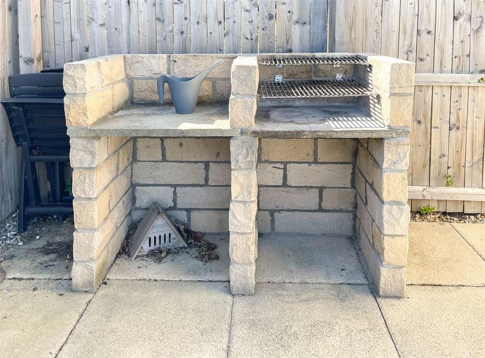 BBQ area at Olivers View in Cloughton, near Scarborough, North Yorkshire