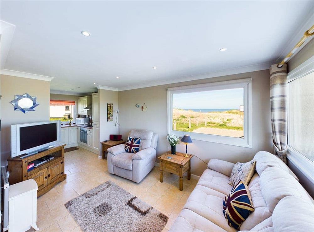 Open plan living space at On The Beach in Bacton, Norfolk