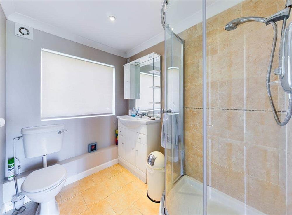 Shower room at On The Beach in Bacton, Norfolk