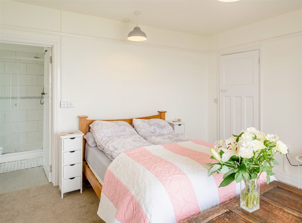 Double bedroom at On The Beach in Downderry, Cornwall