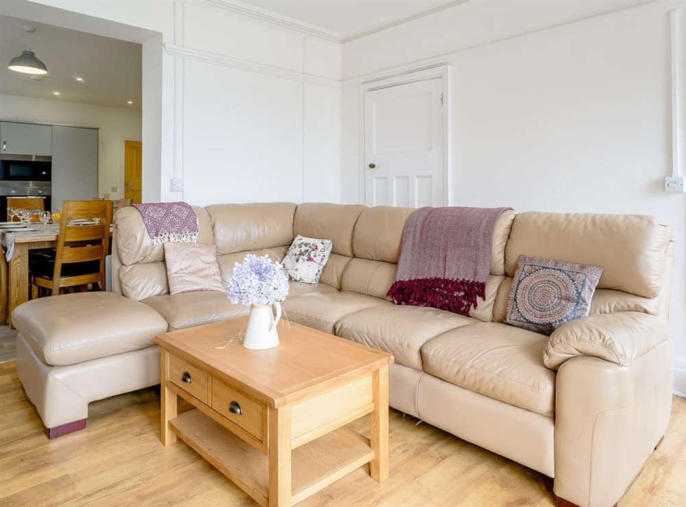 Living area at On The Beach in Downderry, Cornwall