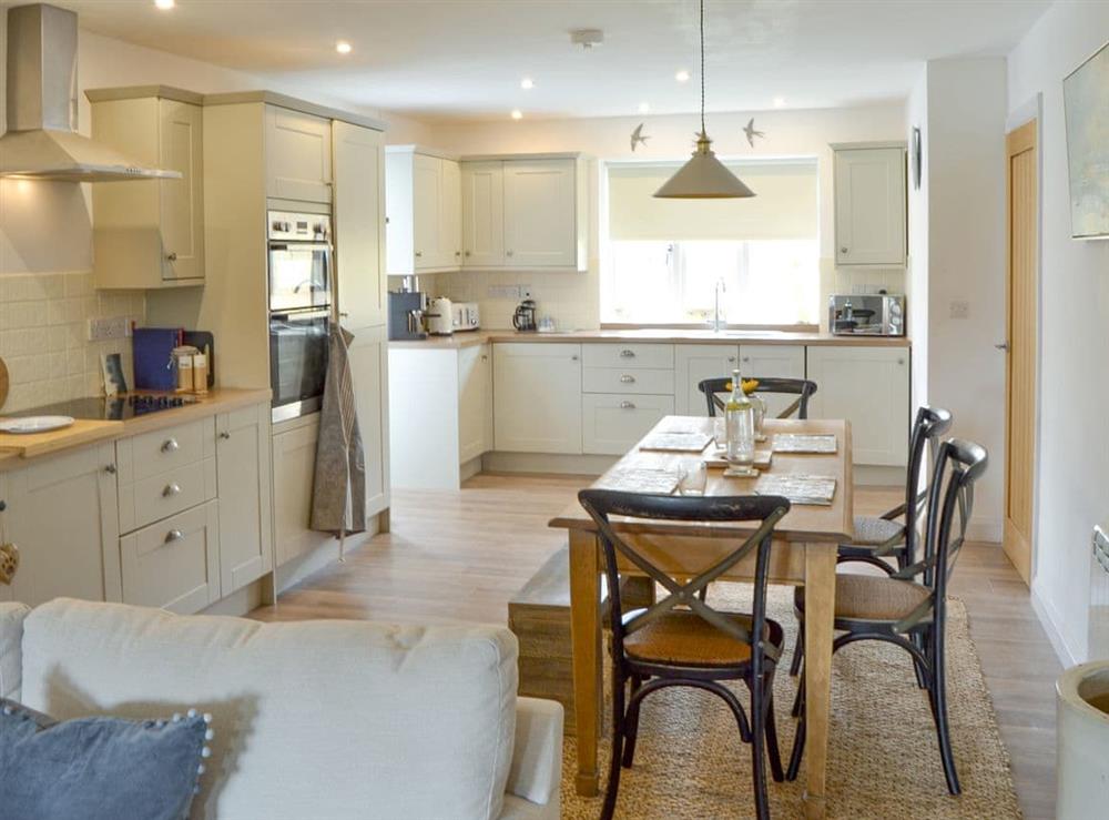 Kitchen and dining area at On the Green in Shouldham, North Norfolk, England