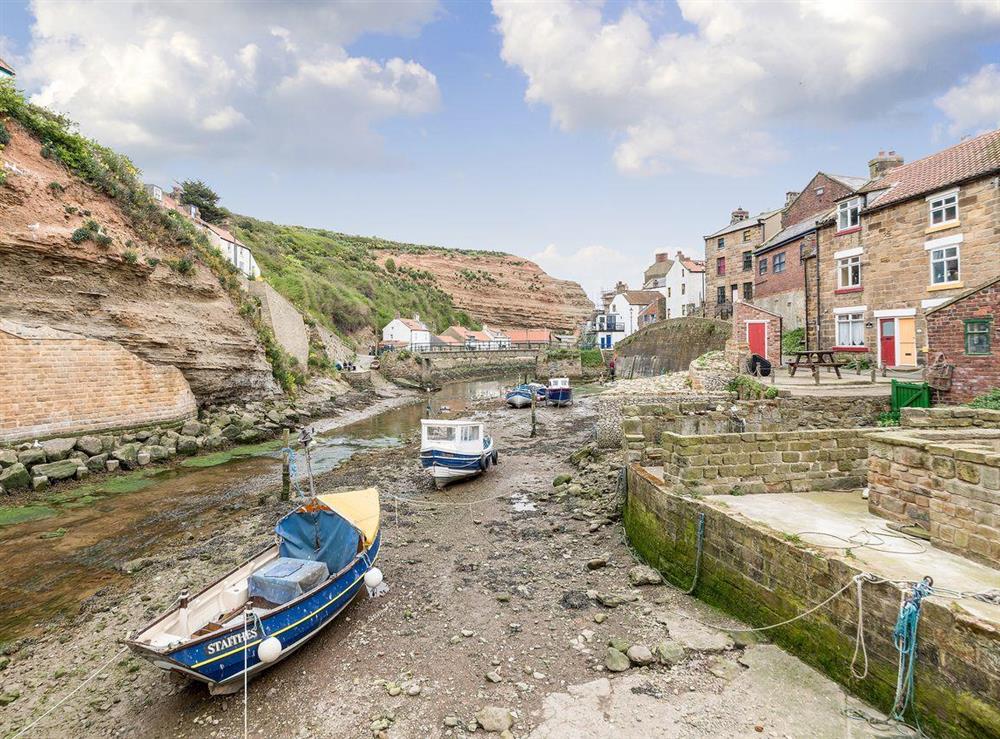 Coastal village of Staithes at One Beckside in Staithes, near Whitby, Yorkshire, North Yorkshire