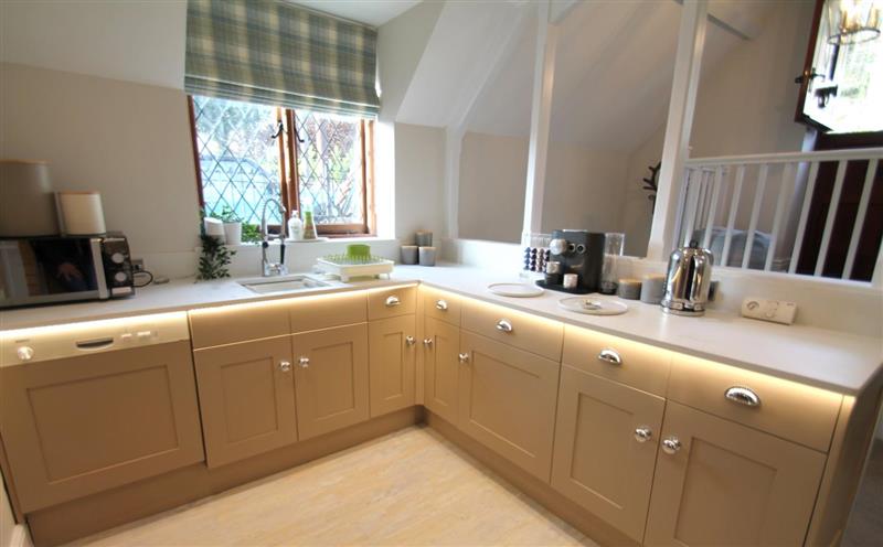 This is the kitchen at One Grooms Cottage, Dunster