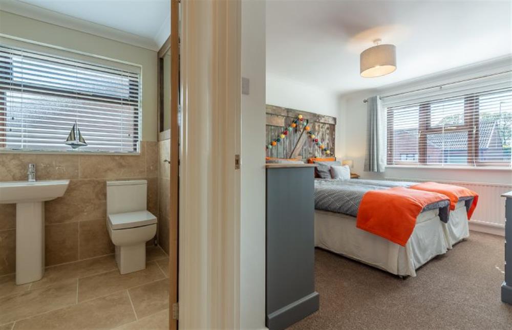 Ground floor: Bathroom adjoining bedroom two at One Lazy Duck, Heacham  near Kings Lynn