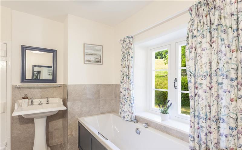 This is the bathroom at One Lower Spire Cottage, Nr Dulverton